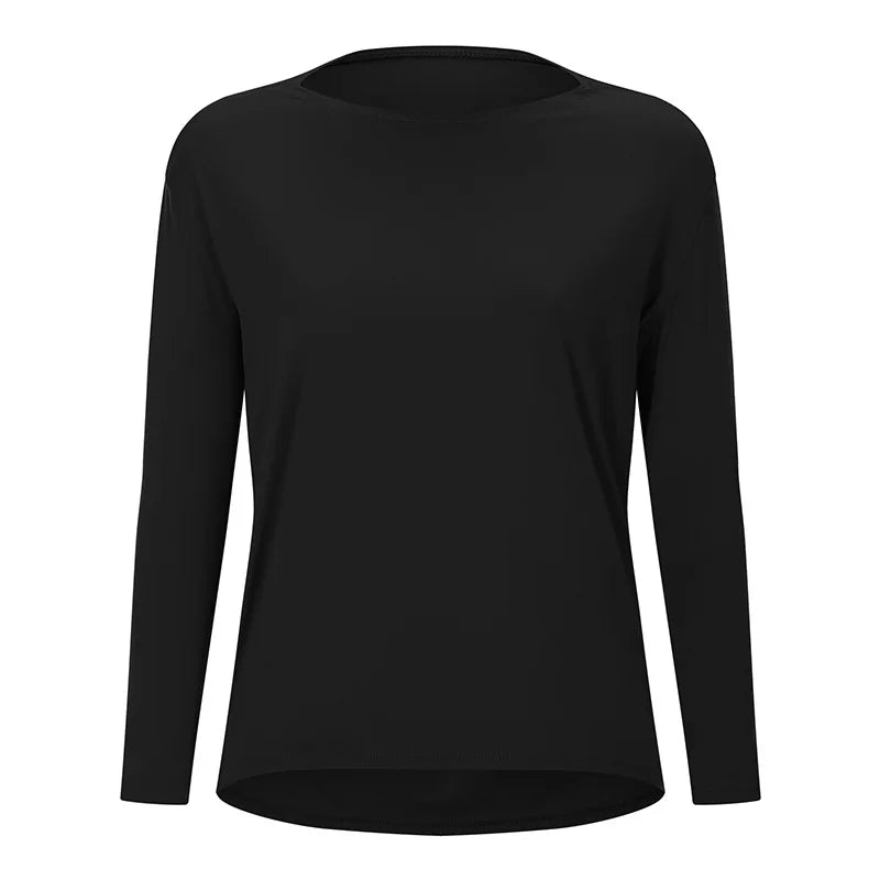 Women's Long Sleeve Yoga Shirt - Perfect for Exercise & Activewear