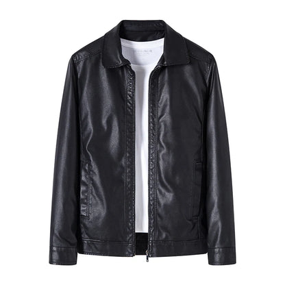 Autumn & Winter Slim-Fit PU Leather Jacket – Stylish, Trendy, and Handsome Outerwear for Men Geralt