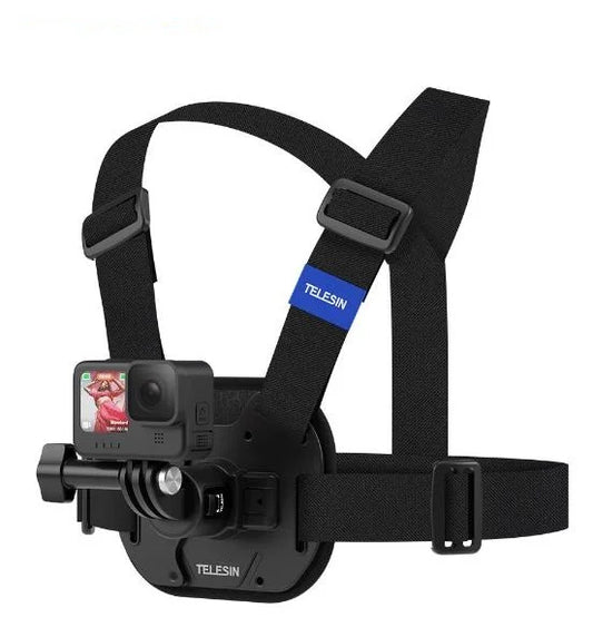 TELESIN Adjustable Quick-Release Chest Strap | Action Camera Mount for DJI, GoPro, Insta360