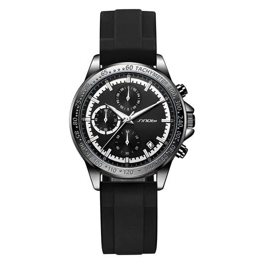 Sinobi Men’s LED Dual Display Watch – Stylish Digital Analog Wristwatch with Silicone Band | Confident & Charming Design | Montre Homme | Reloj Para Hombre