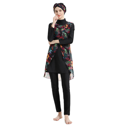 Modest Islamic Swimwear | Full-Sleeve 4-Piece Burkini with Hijab Rabia