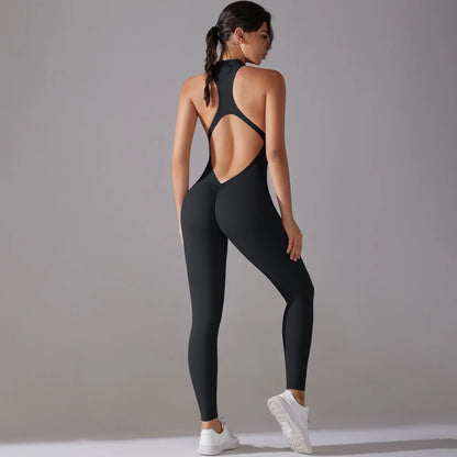 Women’s High‑Support Sports Bodysuit – Breathable Spandex‑Nylon Full‑Length Fitness Suit for Yoga & Running Vespera