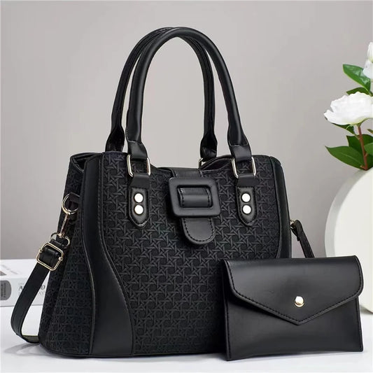 Retro Two-Piece Handbag Set – Elegant Ladies' Bags