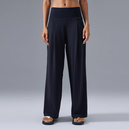 Women's Wide-Leg Yoga Pants - High-Waisted, Flowy Lounge Sweatpants with Pockets for Casual, Workout, and Pajama Wear Karylle