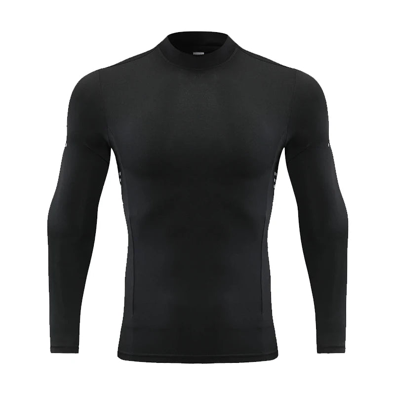 Men's Slim Fit Long Sleeve Compression T-Shirt – 190 GSM Sporty Gym Running Top Ken