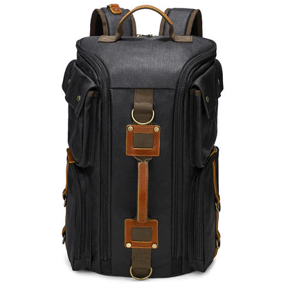 Retro Waterproof Travel Backpack for Men – Outdoor Leisure Bag with Large Capacity & Laptop Compartment