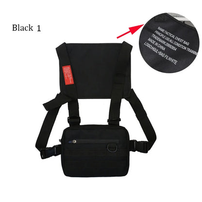 Men's Tactical Chest Rig Bag – Casual Outdoor Style Streetwear Messenger Bag with Molle Design, Small Oxford Vest Bag for Hip-Hop and Everyday Use Joel