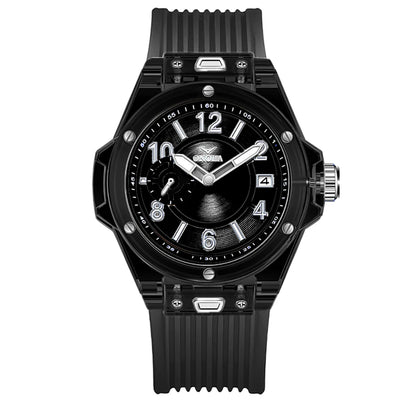 ONOLA 3836 Men & Women's Quartz Watch – Square Sport Design, Silicone Strap, Luminous Glass