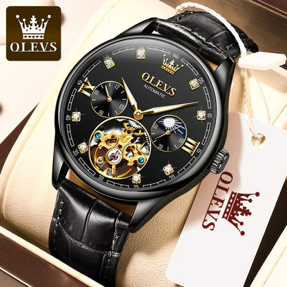 OLEVS 3601 Men's Luxury Automatic Watch - Top Brand Sport Mechanical Wristwatch, Custom Design
