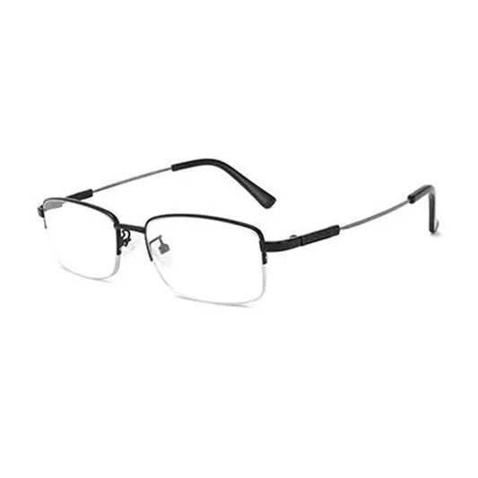 Metal Squared Frame Multifocal Progressive Photochromic Eyeglasses - Unisex Corrective Reading Glasses Alaric