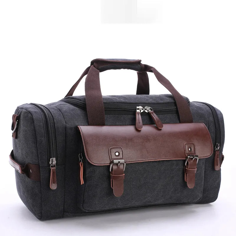 Canvas Travel Handbag – Large Capacity Crossbody Tote Bag for Travel and Daily Use