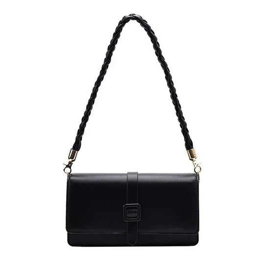 Casual Women’s Single-Shoulder Bag: Solid-Color Underarm Bag with Woven Strap Nylah