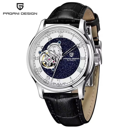 PAGANI DESIGN PD‑YS015 Men’s Automatic Watch – 41mm Fashion Mechanical Wristwatch, Japan NH39 Movement, 10Bar Waterproof, Leather Strap