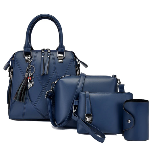 Fashion PU Leather Tote Bag Set for Women – Stylish Chain Shoulder Bags and Handbags Hannah