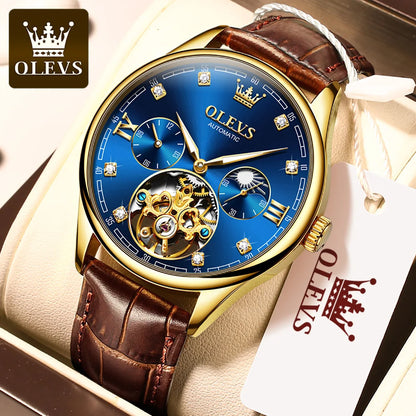 OLEVS 3601 Men's Luxury Automatic Watch - Top Brand Sport Mechanical Wristwatch, Custom Design
