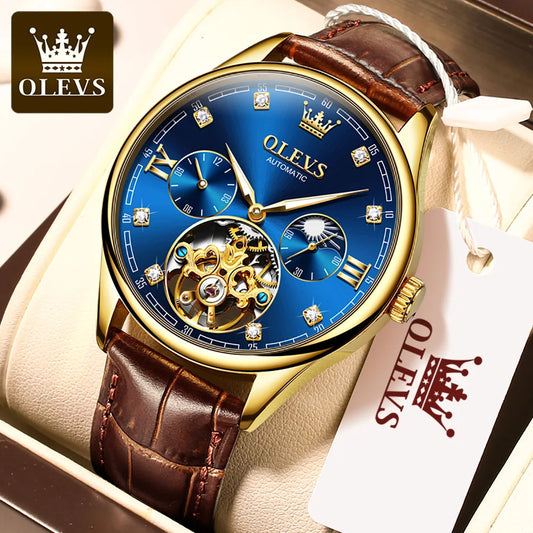 OLEVS 3601 Men's Luxury Automatic Watch - Top Brand Sport Mechanical Wristwatch, Custom Design