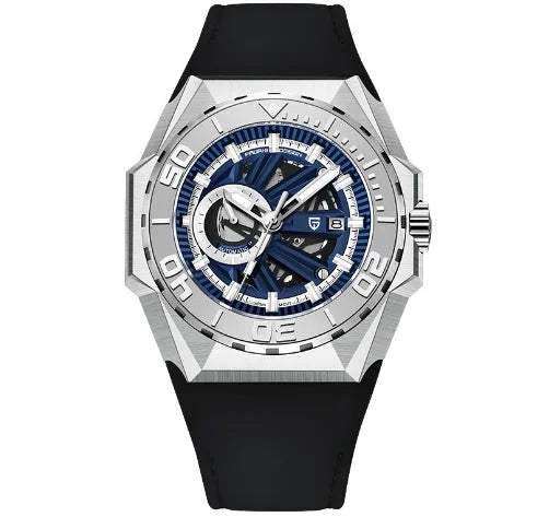 PAGANI DESIGN PD‑YS007 Men’s Automatic Mechanical Watch | Large Dial Calendar Wristwatch, Stainless Steel Luxury Timepiece