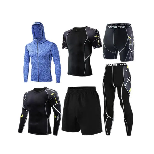 Men’s 6‑in‑1 Training Tracksuit Set – Sportswear Jogging Outfit (Survêtement Homme / Ropa Deportiva), Plus Size