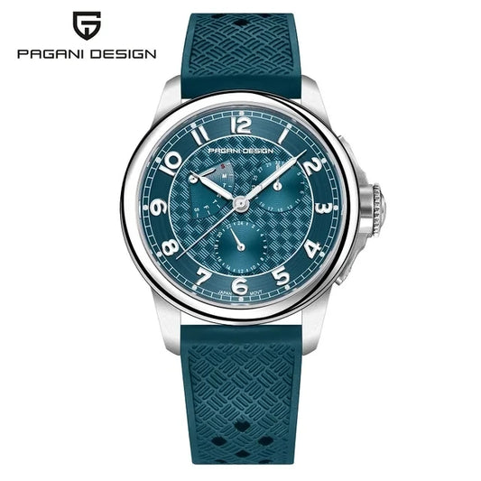 PAGANI DESIGN 1780 Men's Quartz Watch - Sapphire Crystal, Japan Movement, 100M Waterproof, Calendar, Stylish Relogio Masculino