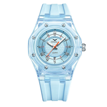 ONOLA 3857 Couple’s Quartz Watch – Simple, Casual Design, Waterproof Rubber Strap, For Men & Women