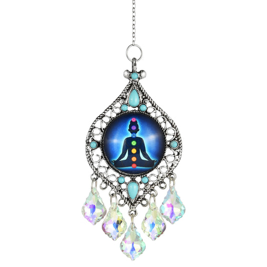 Natural Crystal Sun Catcher: Feng Shui Style for Seven Chakras, Home Decor, Energy Healing & Crystal Engraving