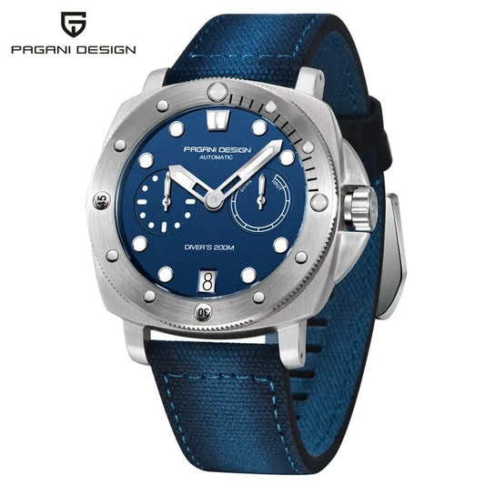 PAGANI DESIGN 1767 Men's Sports Automatic Mechanical Watch – 20Bar Diving Watch with Sapphire Glass & Stainless Steel | Montre Homme