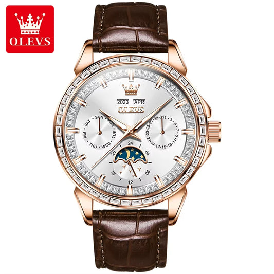 OLEVS 6695 Men's Luxury Watch - Automatic Mechanical, Waterproof, Business Dress Style