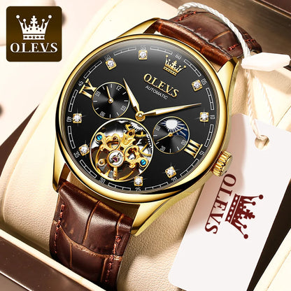OLEVS 3601 Men's Luxury Automatic Watch - Top Brand Sport Mechanical Wristwatch, Custom Design
