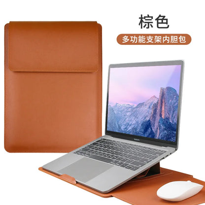 3-in-1 Laptop Bag with Stand & Mouse Pad | PU Leather Laptop Sleeve Case for 11-16 Inch Notebooks | Stylish & Portable Cover