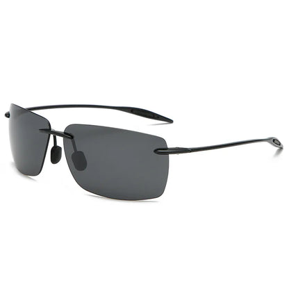 Ultra-Light Frameless TR90 Polarized Sunglasses for Men - UV400 Protection, Outdoor Driving & Fishing Mortimer