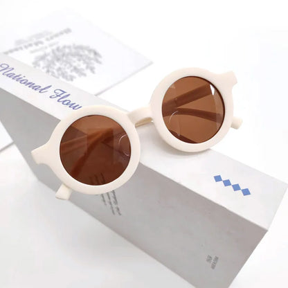 Cute Round Polarized Kids Sunglasses - Flexible TPEE Frame | CAT3 UV Protection for Girls & Boys Toby