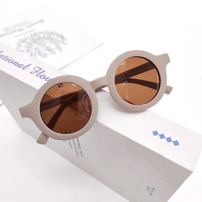 Cute Round Polarized Kids Sunglasses - Flexible TPEE Frame | CAT3 UV Protection for Girls & Boys Toby