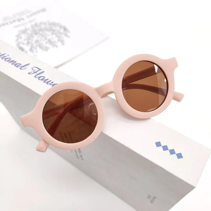Cute Round Polarized Kids Sunglasses - Flexible TPEE Frame | CAT3 UV Protection for Girls & Boys Toby