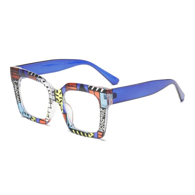 Vintage Square Glasses Frame – Trendy Designer Blue Light Blocking Eyeglasses for Men & Women Payton