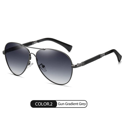 Luxury Pilot Polarized Night Vision Glasses – Memory Metal Photochromic Sunglasses for Men & Women | Driving Eyewear Edison