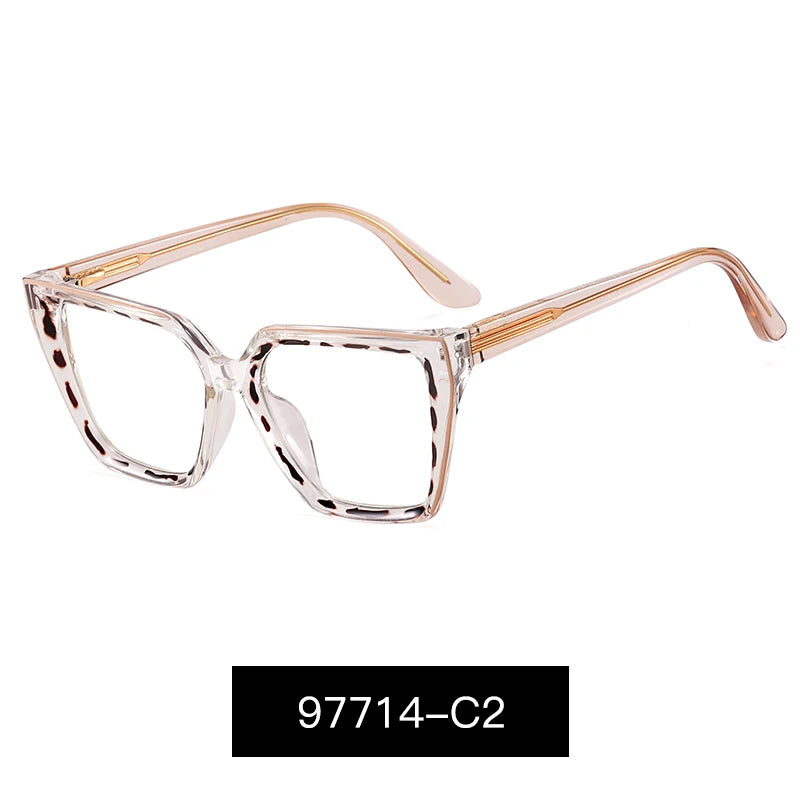 Women’s Square Blue Light Blocking Eyeglasses – TR90+CP Optical Frames | Custom Photochromic Anti-Blue Light Bezel