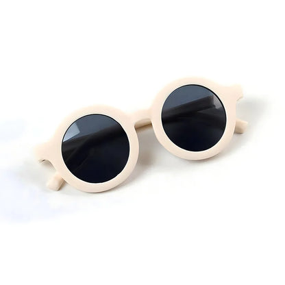 Cute Round Polarized Kids Sunglasses - Flexible TPEE Frame | CAT3 UV Protection for Girls & Boys Toby