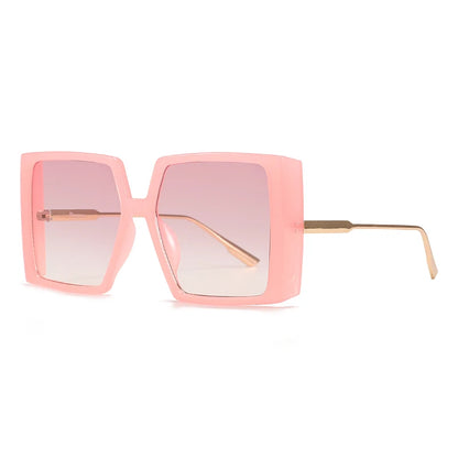 Women’s Oversized Square Sunglasses - Vintage Luxury Designer Shades with Big Flat Frames Gigi