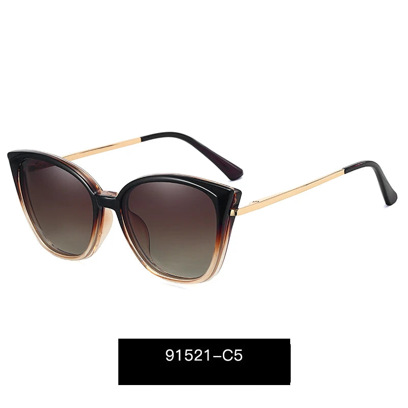 Unisex Oversized Polarized Sunglasses – TR90 Large Fit-Over Square Cat Eye Glasses for Stylish UV Protection