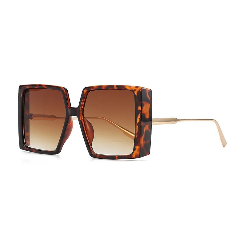 Women’s Oversized Square Sunglasses - Vintage Luxury Designer Shades with Big Flat Frames Gigi