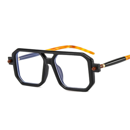 Vintage Square 70s Sunglasses for Women & Men | Retro Flat Top Rectangle Shades with Double Bridge Nesta