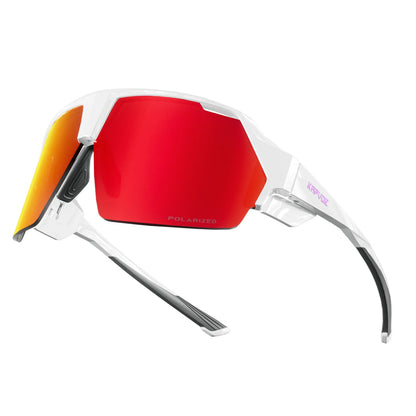 Polarized UV400 Oversized Sports Sunglasses - Cycling, Running, Cricket, and Road Bike Goggles for Men Riley