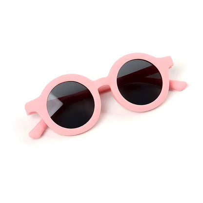 Cute Round Polarized Kids Sunglasses - Flexible TPEE Frame | CAT3 UV Protection for Girls & Boys Toby