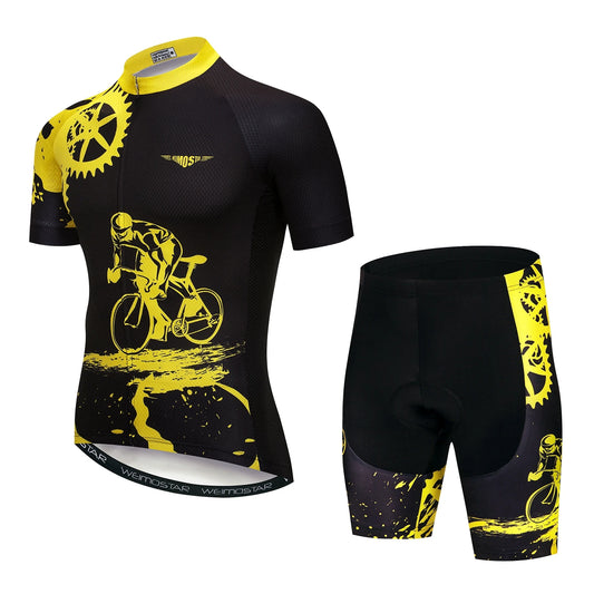 Men's Summer Cycling Jersey Set – Breathable Road & MTB Bike Wear