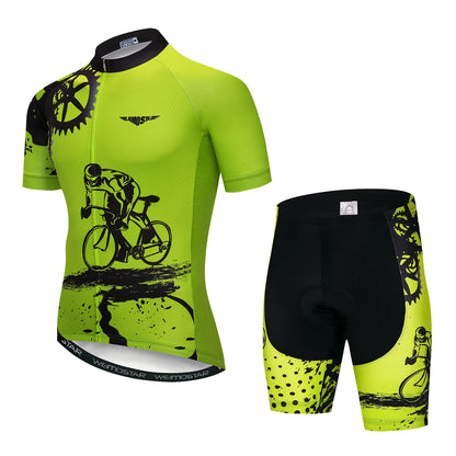 Men's Summer Cycling Jersey Set – Breathable Road & MTB Bike Wear