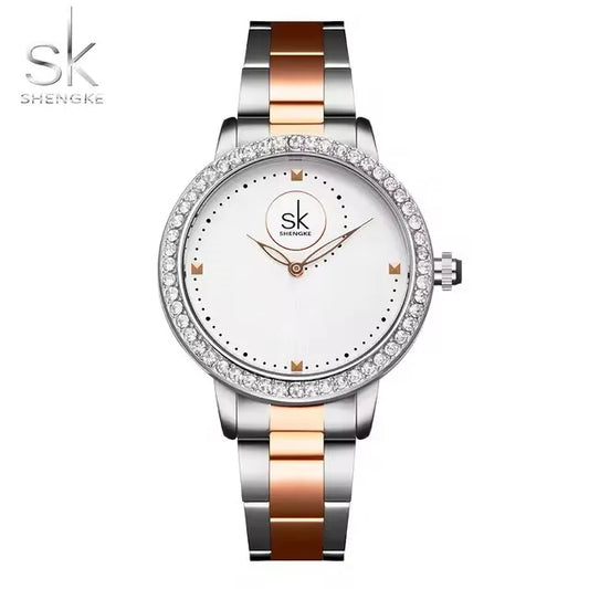 SK 0075 Luxury Women’s Watch – High-Quality Waterproof Luminous Leather Quartz Wristwatch Viola