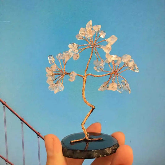 Crystal Money Tree – Natural Amethyst Tree with Healing Stones for Positive Energy, Feng Shui, and Home Decor