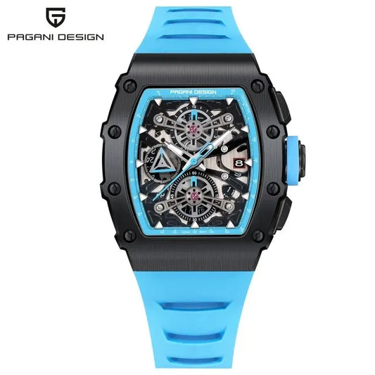 PAGANI DESIGN YS011 Men's 40MM Barrel Quartz Watch – Fashion Casual Chronograph with Sapphire Glass
