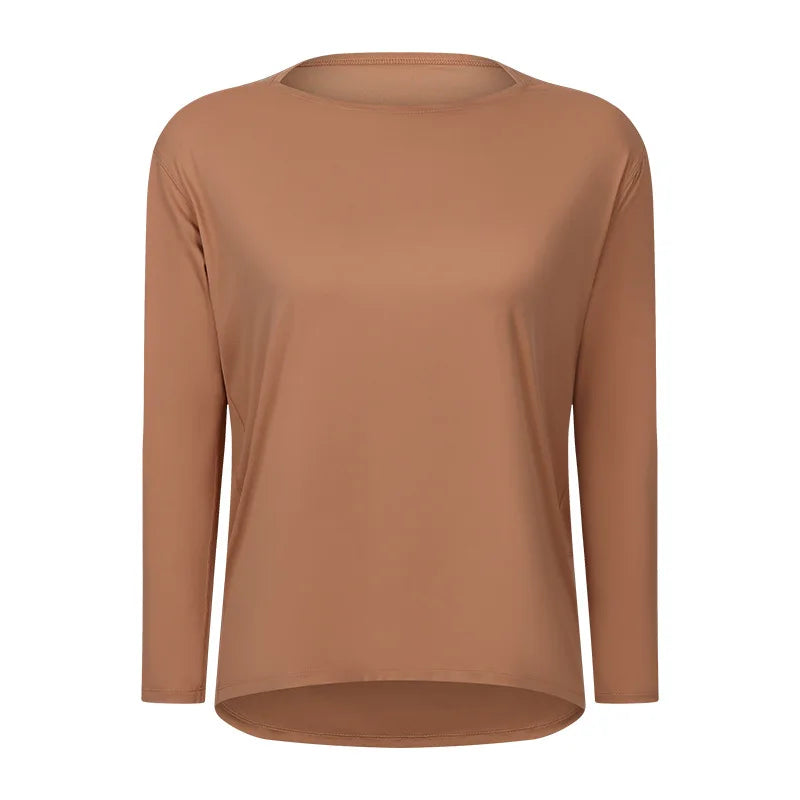 Women's Long Sleeve Yoga Shirt - Perfect for Exercise & Activewear