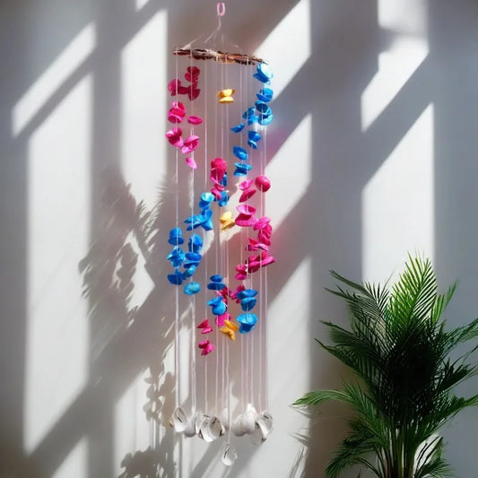 Shell Wind Chimes – Colorful Ornaments, Mediterranean Style Wind Bells for Home and Room Decoration, Perfect Gift